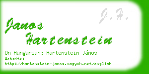 janos hartenstein business card